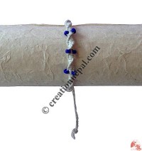 Lapis beads hemp braided hand band