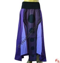 Lycra waist front layer cotton skirt2