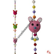 Felt beads-Happy decorative hanging