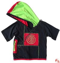 Kids sinkar spiral hooded t-shirt