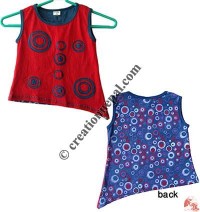 Bubble prints and patch sinkar  kids dress
