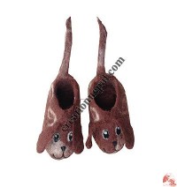 Big-ear brown puppy baby shoes