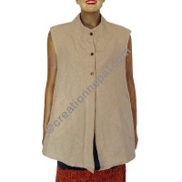 Hemp-cotton 3-button vest