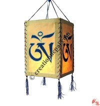Tibetan OM mantra 4-fold lampshade
