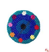 Wool felt balls circle mat1