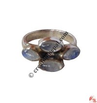 Moon-stone flower finger ring