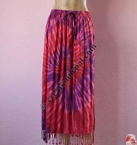 Tie-dye rayon frills skirt