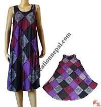Patch-work sinkar block print dress