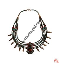 Bullet beads Turquoise Tibetan necklace
