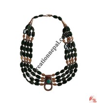Green beads Tibetan necklace