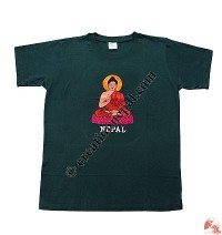 Buddha embroidery t-shirt