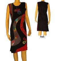 Butterfly and flower emb dress