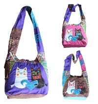 Cats design Shyama cotton bag