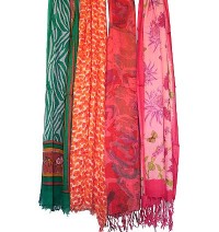 Silky rayon printed shawls