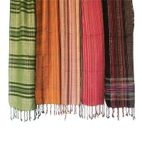 Cotton assorted color-pattern scarves