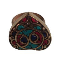 Decorated Heart brass Finger ring