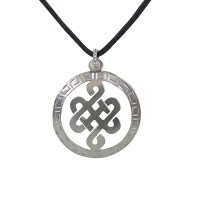 Shape cutting endless-knot sign pendent