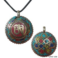 Colorful 2-side decorated ball pendent