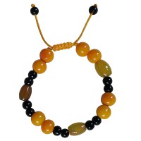 Plastic-stone beads mixed bracelet
