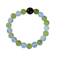 Light colour stone beads wristband