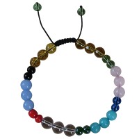 2 size multi-colour beads bracelet