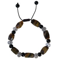3 types beads Tiger-eye bracelet