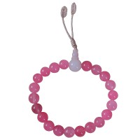 Pink colour stone beads wristband