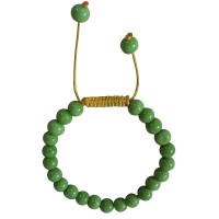 Green glass beadsbracelet