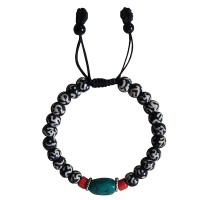 OM print beads bracelet