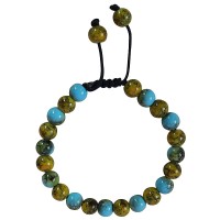 Mixed color glass beads bracelet