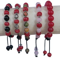 Assorted 8-10mm beads bracelet
