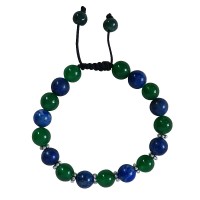 Jade and Lapis 10mm beads bracelet