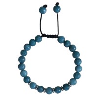 Light blue onyx beads bracelet