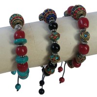 Decorated beads assorted bracelet