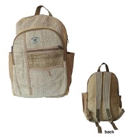 Patch pocket hemp cotton backpack