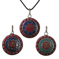 Beads decorated OM pendent