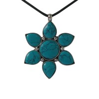 Turquoise flower pendent