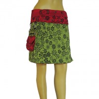 Flower printed reversible skirt