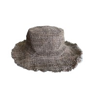 Borla hemp natural frills hat
