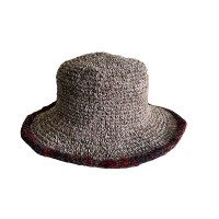Hemp-cotton recycled silk-circle hat