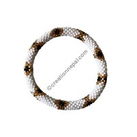 Snake skin design beads bracelet