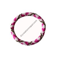 Pink hearts beads bracelet