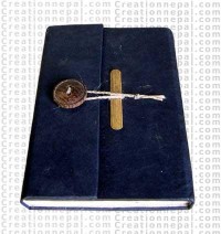 Wooden button note book