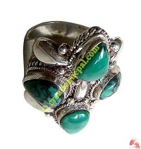 Turquoise-silver finger ring2