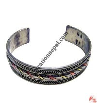 Mixed metal braided bracelet