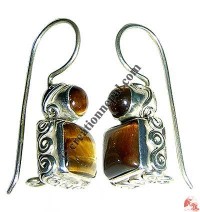 2-stone silver earring