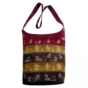 Faux suede 5-stripe Lama bag