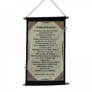 Dalai Lama preaching scroll: Forgiveness