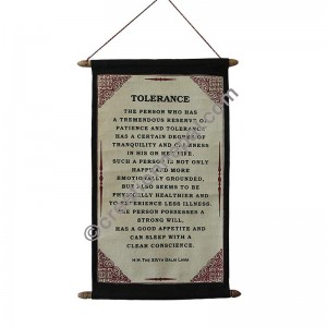 Dalai Lama preaching scroll: Tolerance