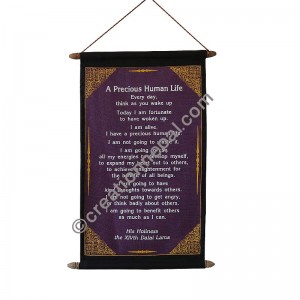 Dalai Lama preaching scroll: A Precious Human Life